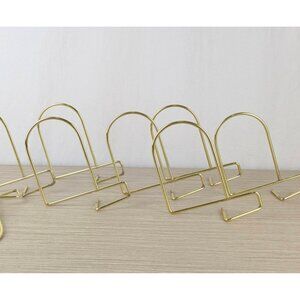 IKEA FLIT Gold Wire Bookends — 4 Pairs (8 Total)